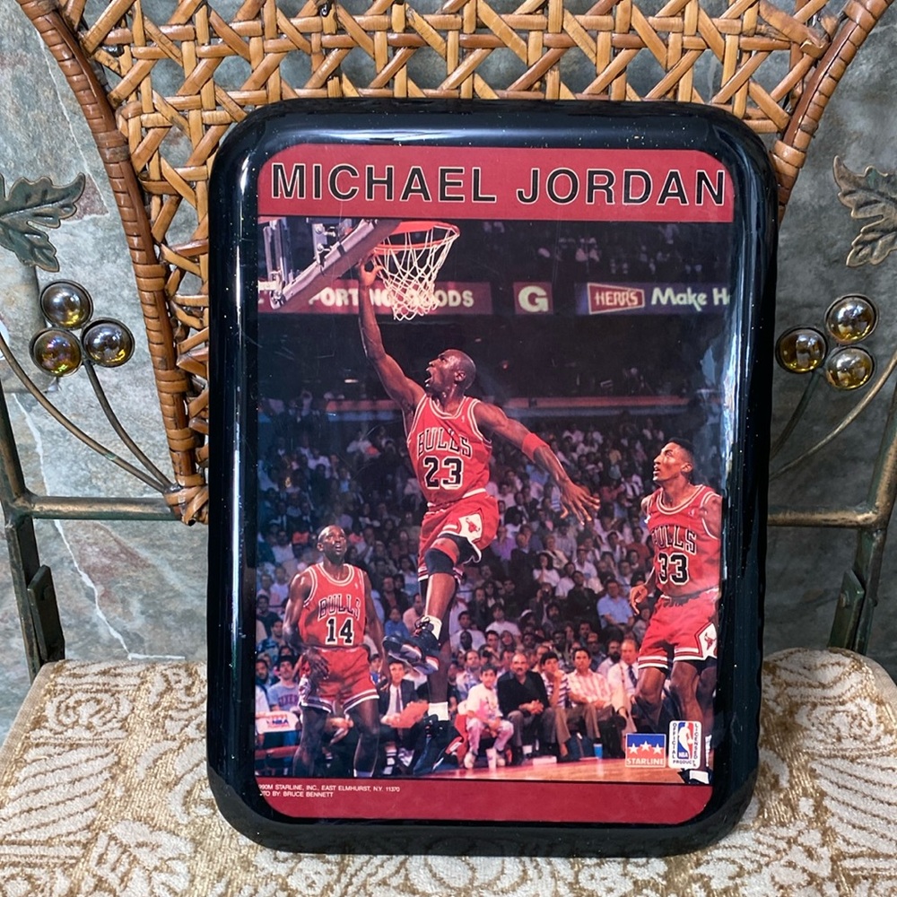 Starline laminated frame craft rare vintage Michael Jordan NBA Chicago Bulls